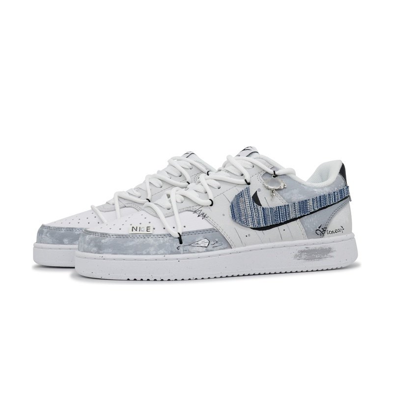 Custom Court Shoes Rainy Day Gray Blue - Image 3