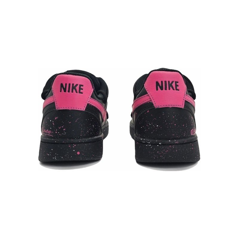 Custom Court Shoes Rose Lover Pink Black - Image 4