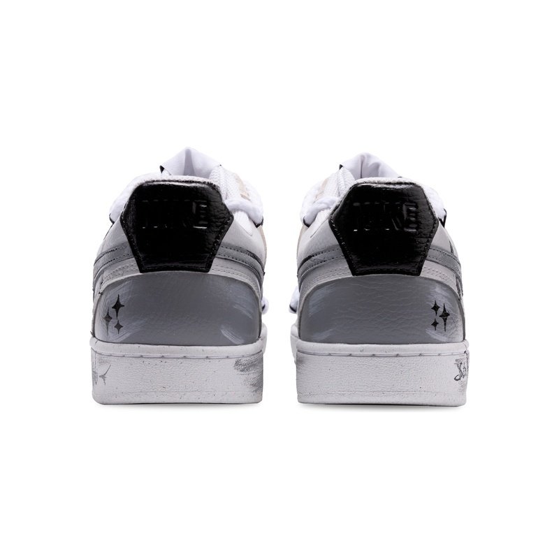 Custom Court Shoes Starry Sky Graffiti Black White - Image 4