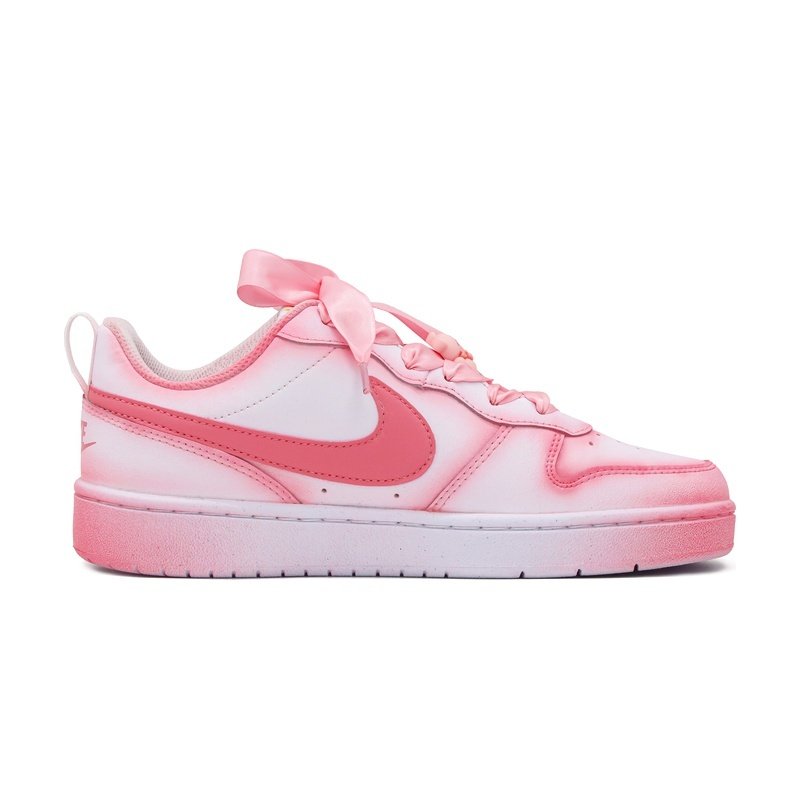 Custom Court Shoes Sweet Bear Pink White - Image 2