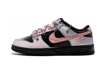 Custom Dunks Shoes Ambiguous Relationship Black Pink