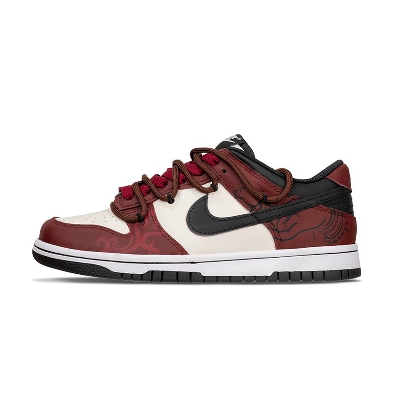 Custom Dunks Shoes Blossoming Flower Red White