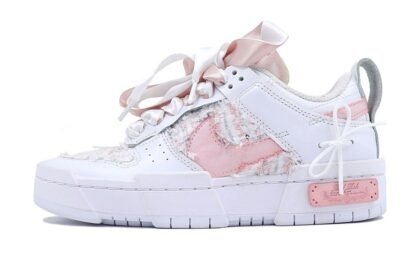 Custom Dunks Shoes Chanel Style Pink White