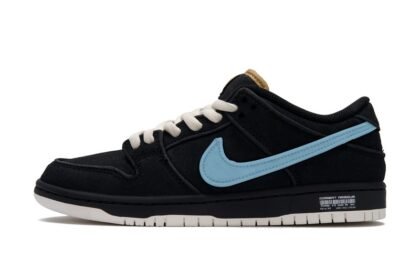 Custom Dunks Shoes Colored Swoosh Blue Black