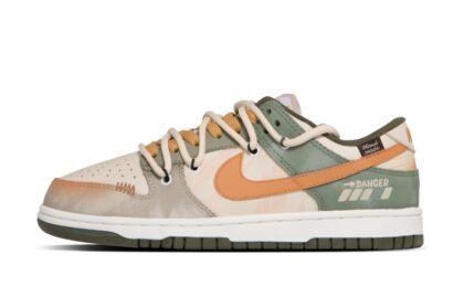 Custom Dunks Shoes Danger Camo Brown Orange