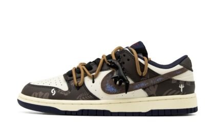 Custom Dunks Shoes Jurassic Period Brown White