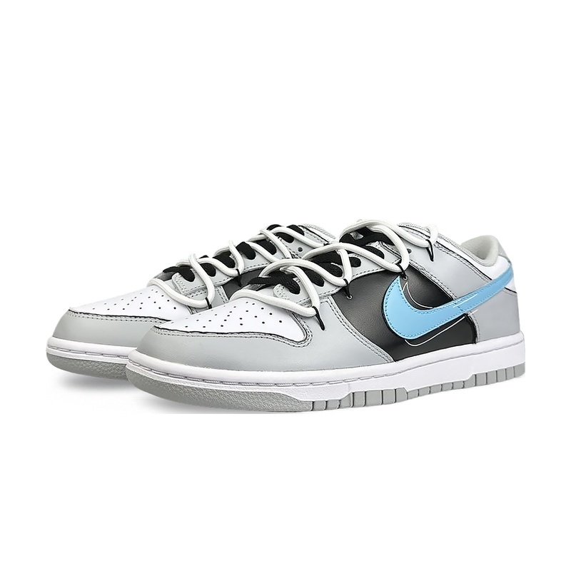 Custom Dunks Shoes Lounge Bar Gray Blue - Image 3