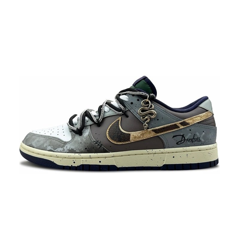 Custom Dunks Shoes Magic Academy Grey Green