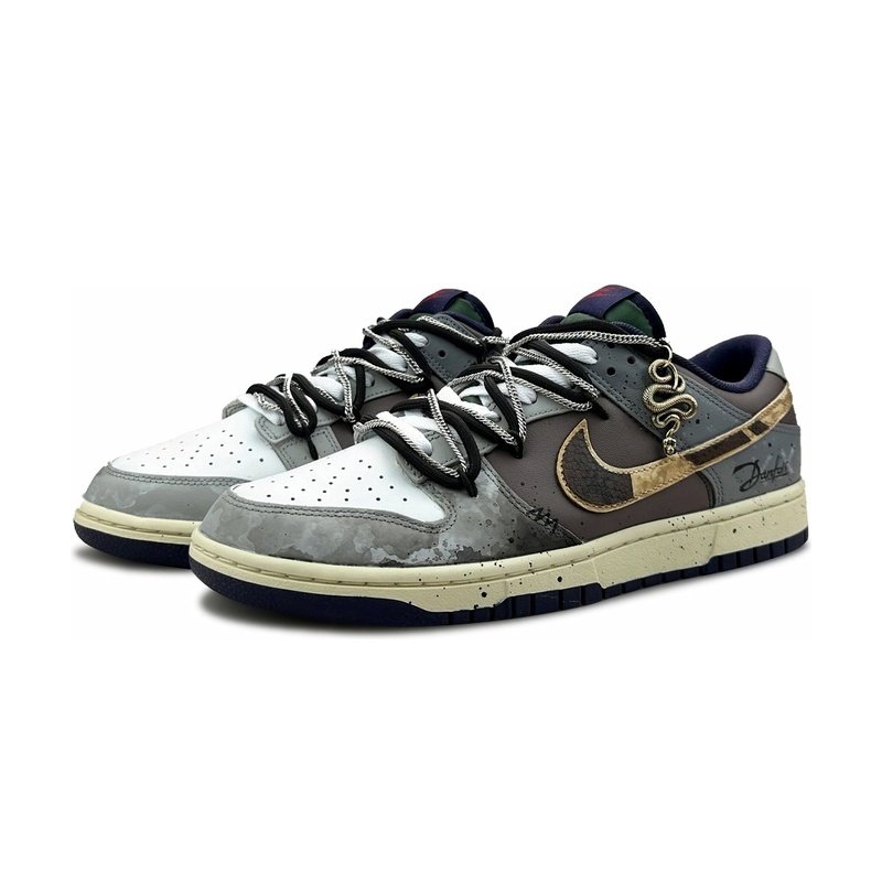 Custom Dunks Shoes Magic Academy Grey Green - Image 3
