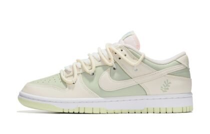 Custom Dunks Shoes Matcha Ice Cream Beige Green