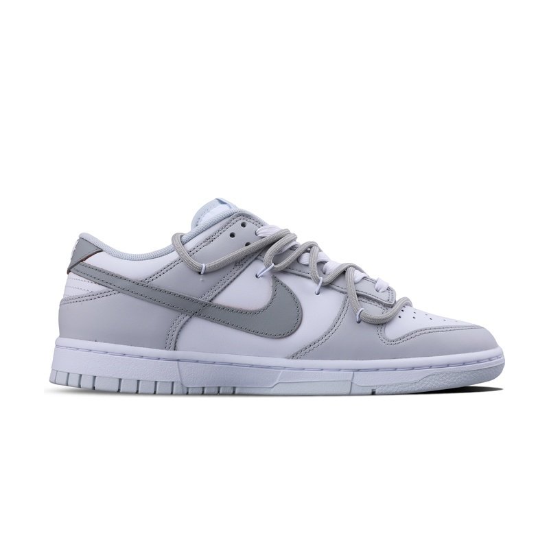 Custom Dunks Shoes Misty Road Gray White - Image 2