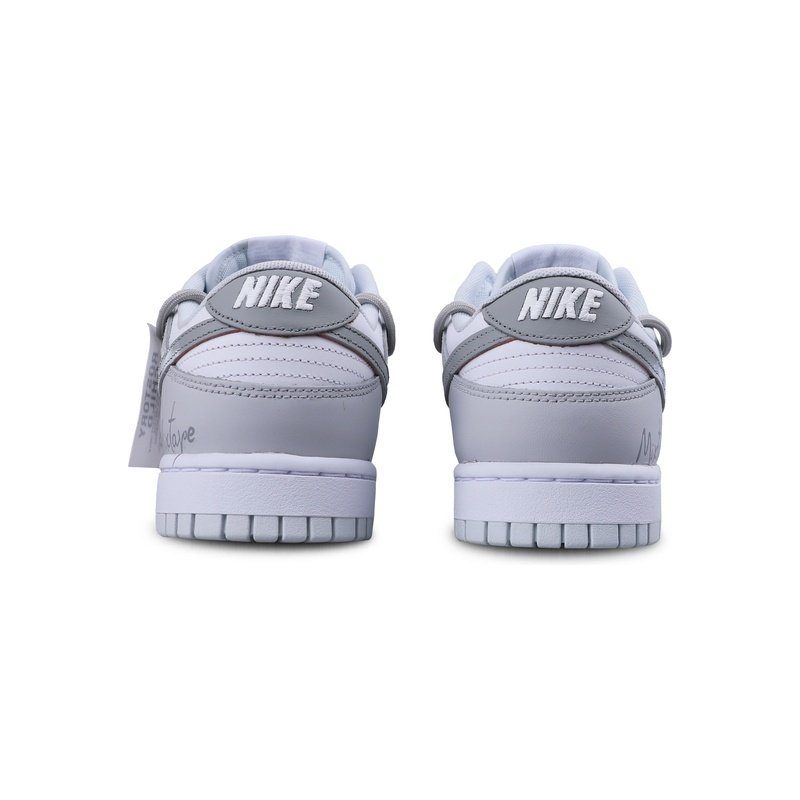 Custom Dunks Shoes Misty Road Gray White - Image 4