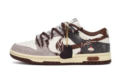 Custom Dunks Shoes Molten Chocolate White Brown