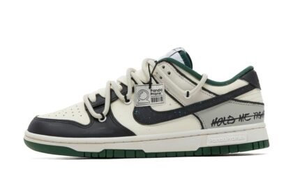 Custom Dunks Shoes Moonwalk Black White Green