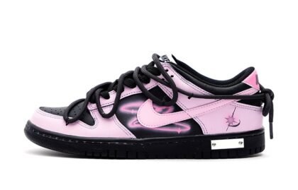 Custom Dunks Shoes Neon Galaxy Black Pink
