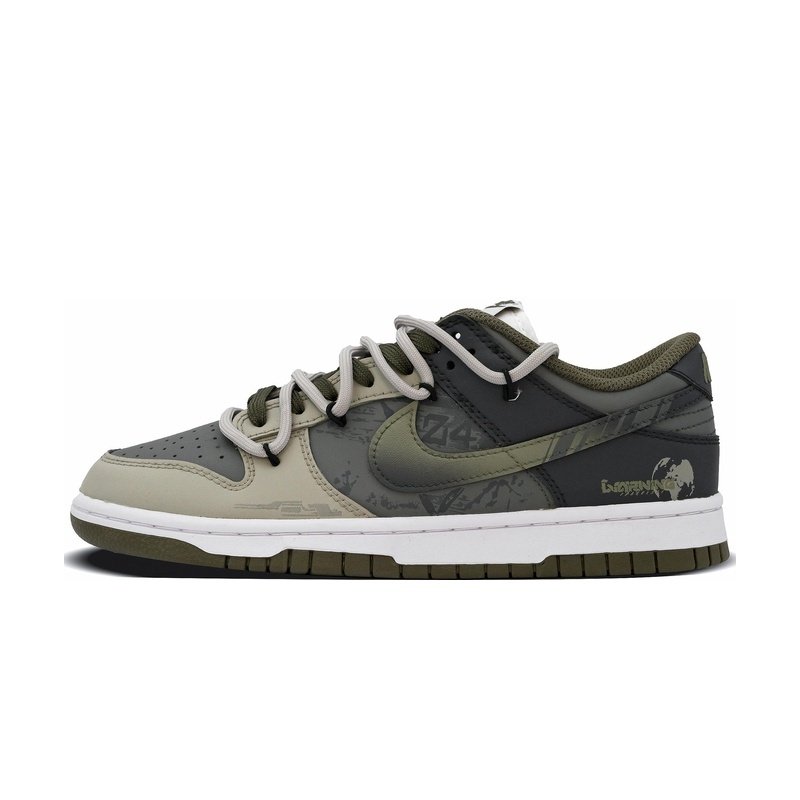 Custom Dunks Shoes Outdoor Explorer Gray Black