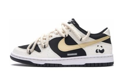 Custom Dunks Shoes Panda Cheese Black White