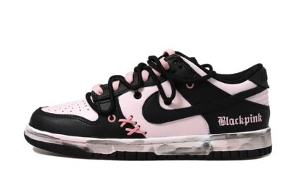 Custom Dunks Shoes Pink Panda Black White