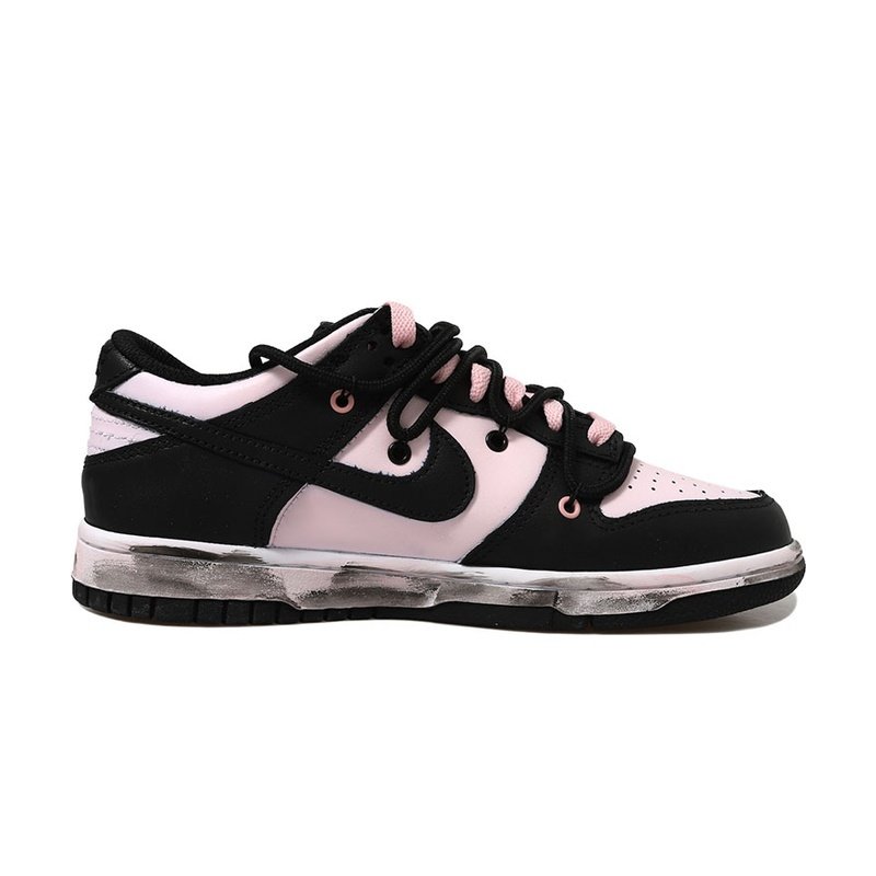 Custom Dunks Shoes Pink Panda Black White - Image 2