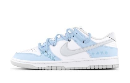 Custom Dunks Shoes Poker Card Blue White