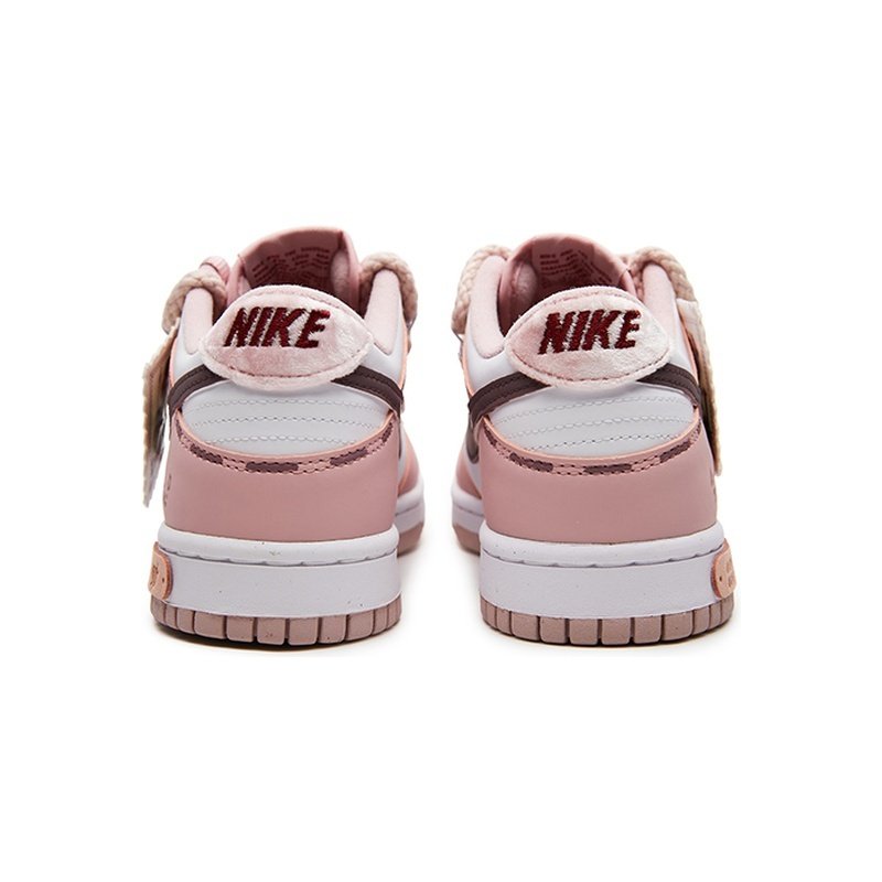 Custom Dunks Shoes Rose Stamp Pink White - Image 5