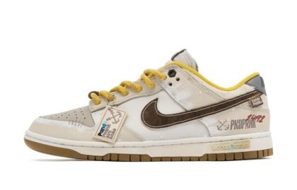 Custom Dunks Shoes Sailing Era Gray Brown
