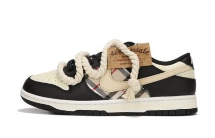 Custom Dunks Shoes Scotland Town Black Beige