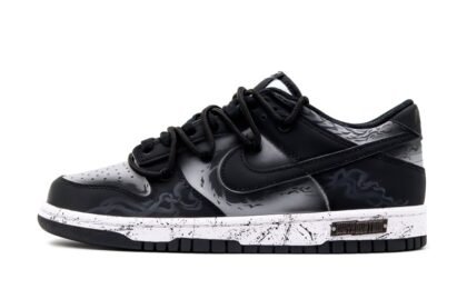 Custom Dunks Shoes Shadow Diffusion Black White