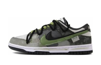 Custom Dunks Shoes Spring Temple Grey Green