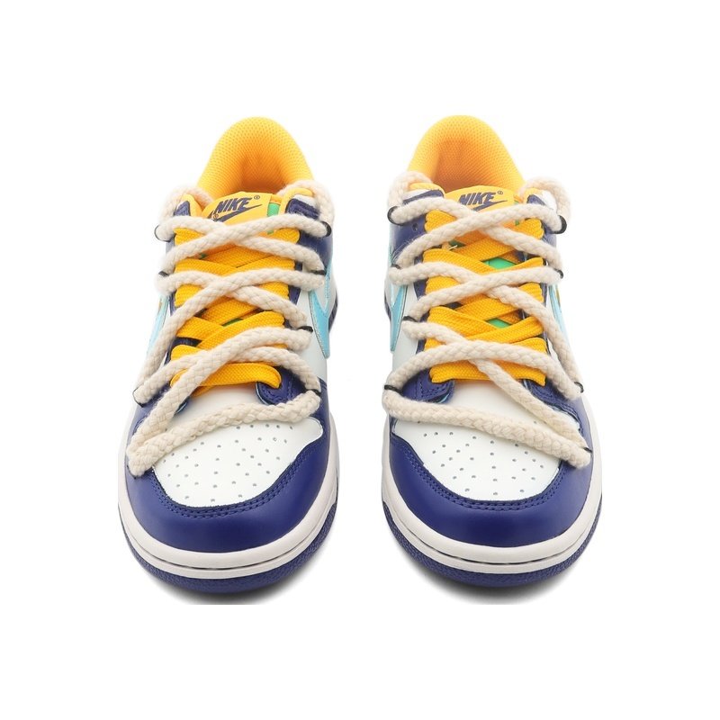 Custom Dunks Shoes Sunshine Joy Blue Yellow - Image 4