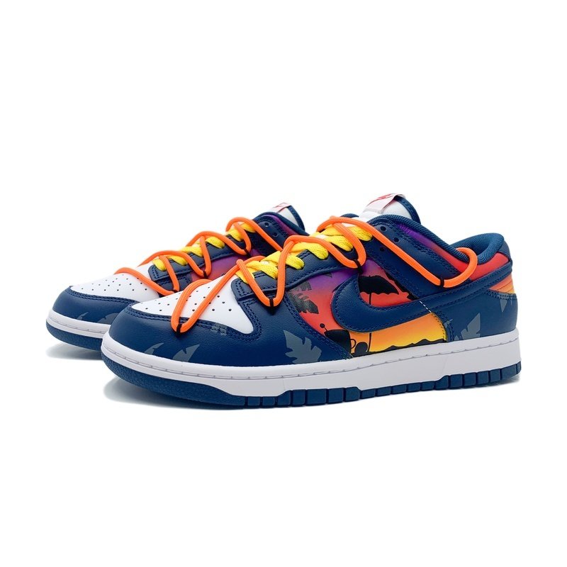 Custom Dunks Shoes West Coast Orange Blue - Image 3