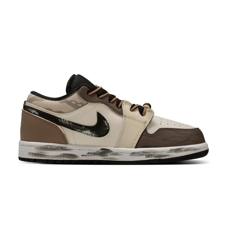 Custom Jordans Shoes Aloeswood Beige Brown Black - Image 2