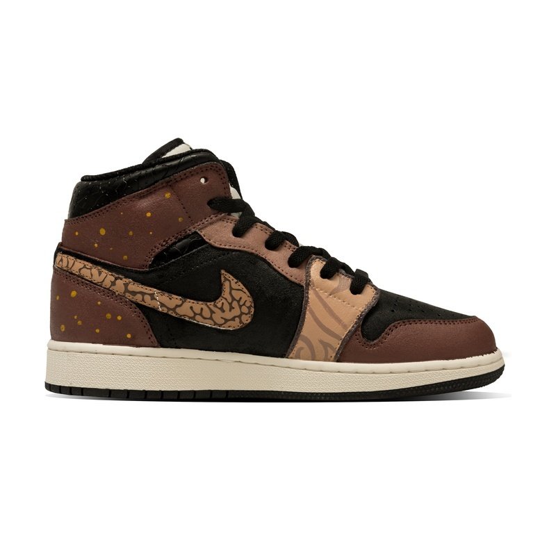 Custom Jordans Shoes Ancient Temple Black Brown - Image 2