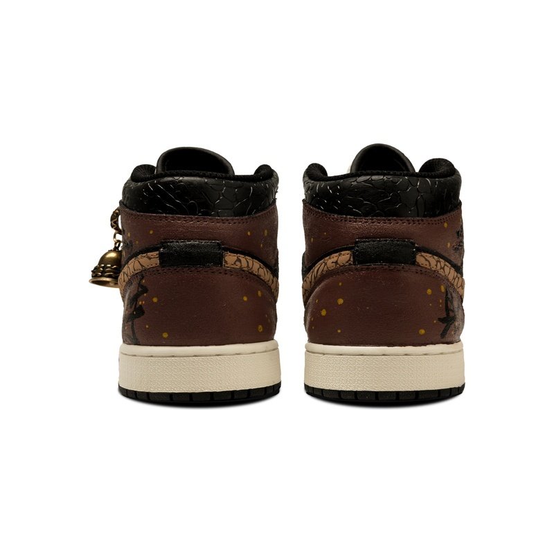 Custom Jordans Shoes Ancient Temple Black Brown - Image 5