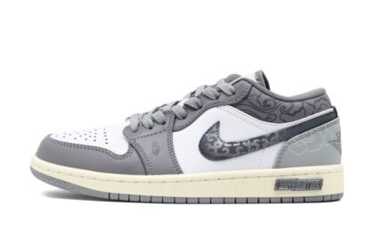 Custom Jordans Shoes Bronze Ware Gray White