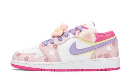 Custom Jordans Shoes Cute Cat Pink White