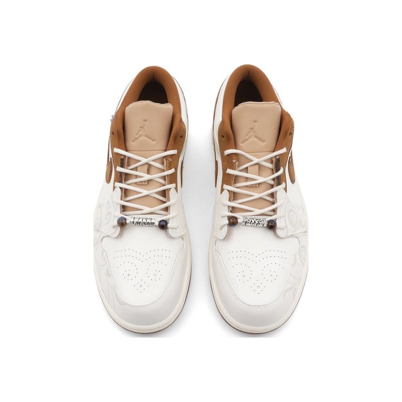 Custom Jordans Shoes Dragon Totem Gray Brown - Image 4