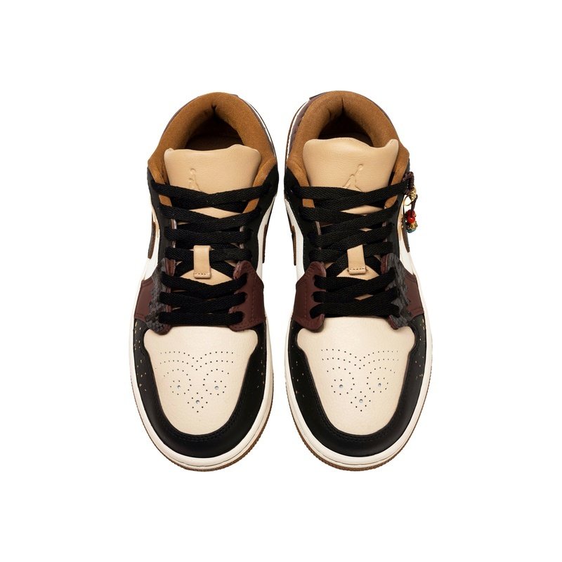 Custom Jordans Shoes Oriental Charm Gold Red - Image 4