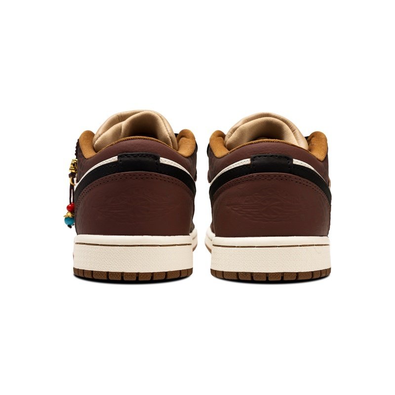 Custom Jordans Shoes Oriental Charm Gold Red - Image 5