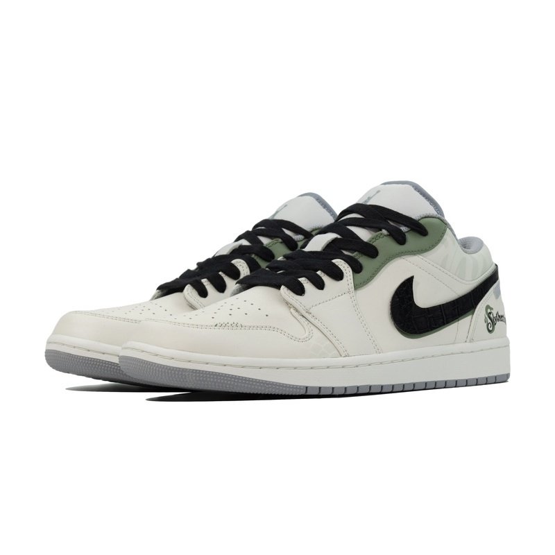 Custom Jordans Shoes Salazar Slytherin Gray Black - Image 3