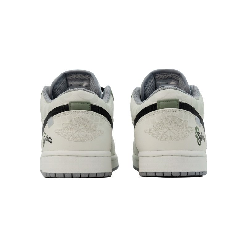 Custom Jordans Shoes Salazar Slytherin Gray Black - Image 5