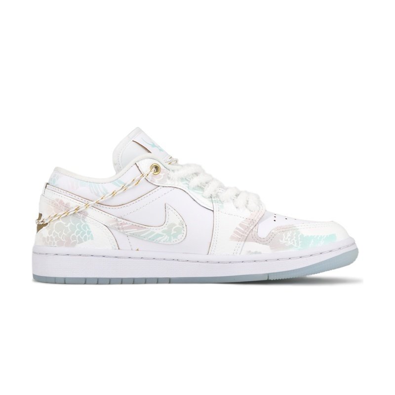 Custom Jordans Shoes Small Rainbow White Multicolor - Image 2