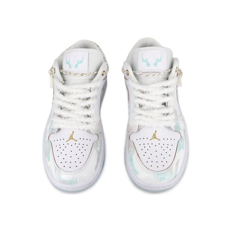 Custom Jordans Shoes Small Rainbow White Multicolor - Image 4