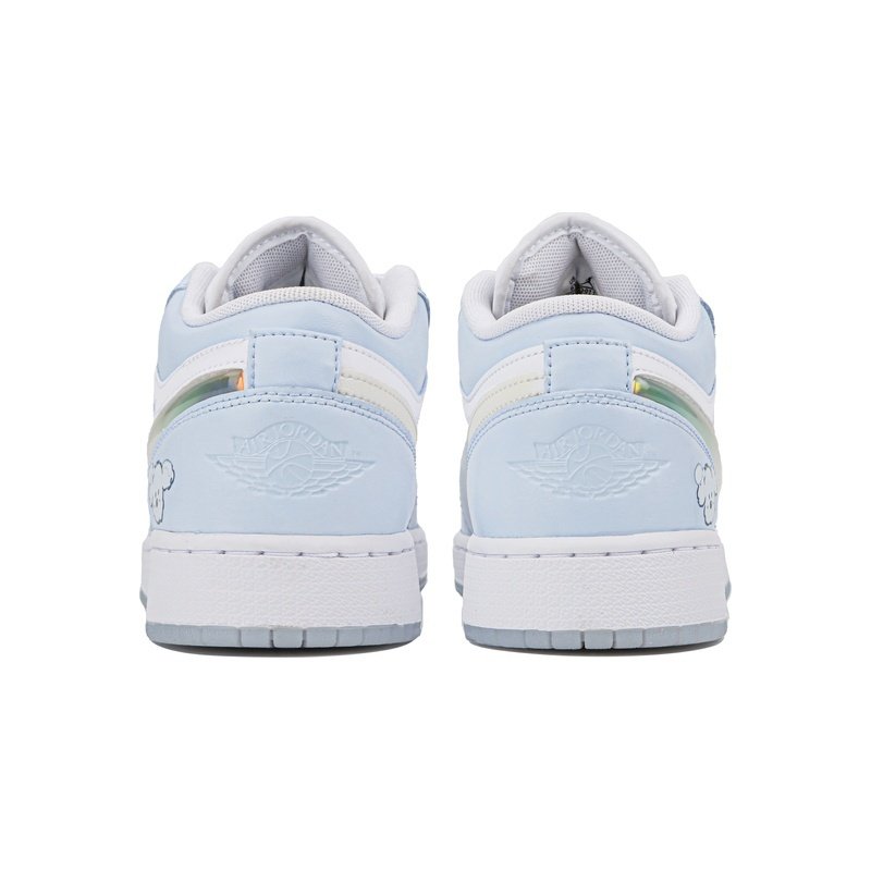 Custom Jordans Shoes Snow Puppy Blue White - Image 5