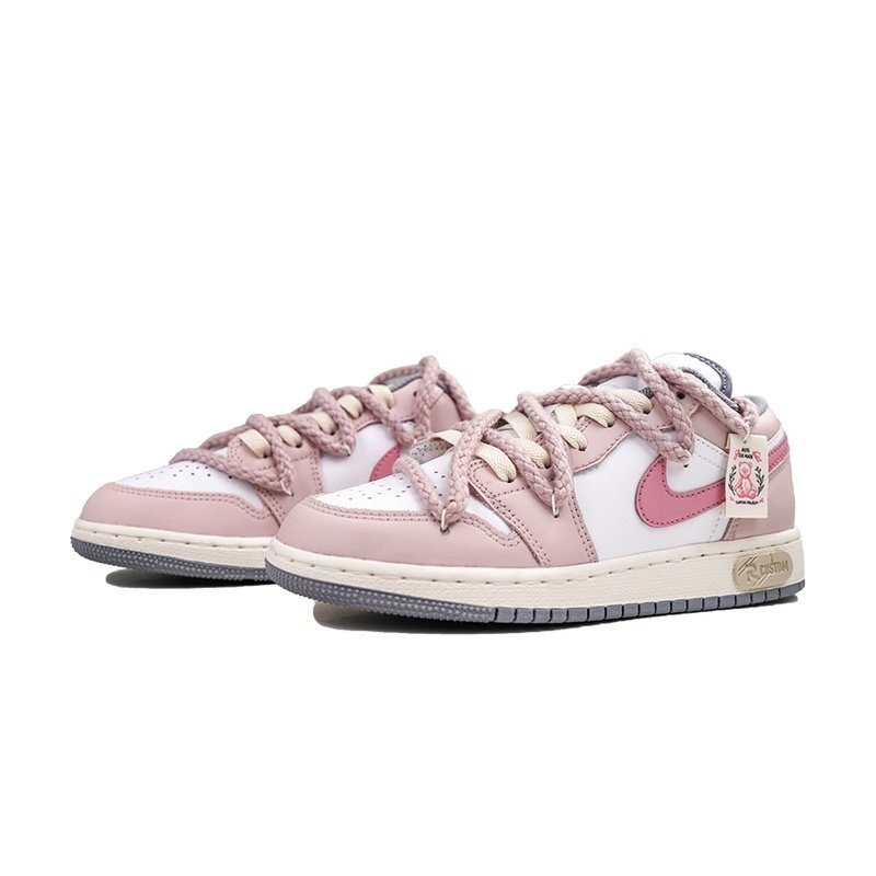 Custom Jordans Shoes Teddy Sweetheart Pink White - Image 3