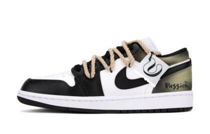 Custom Jordans Shoes U Passion Black Yellow