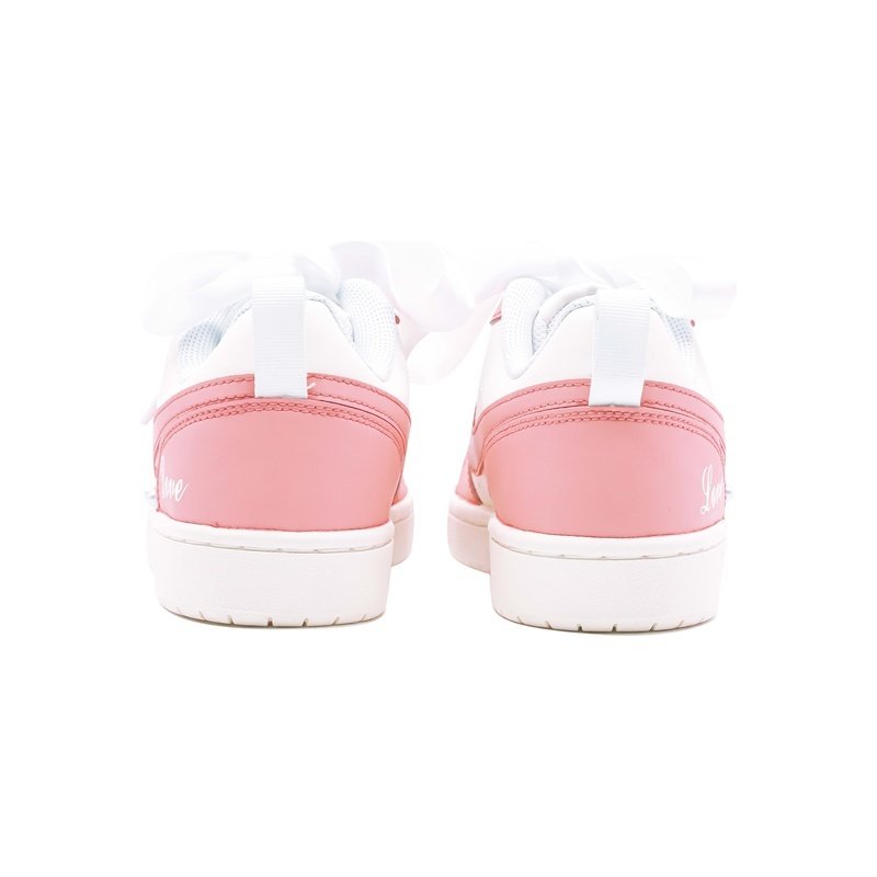 Custom Court Shoes Love Heart Pink White - Image 4
